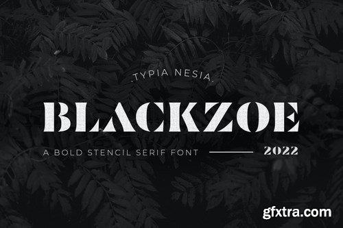 Blackzoe - Modern Bold Stencil Serif