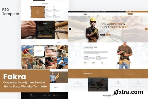 Fakra - Carpenter Services Website Design Template