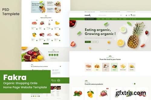 Fakra - Organic Shopping Website Design Template