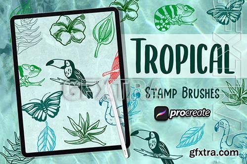 Tropical element Brush Stamp WV4R4VX