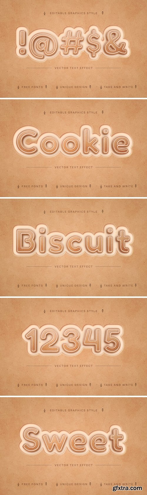 Biscuit - Edit Text Effect, Editable Font Style