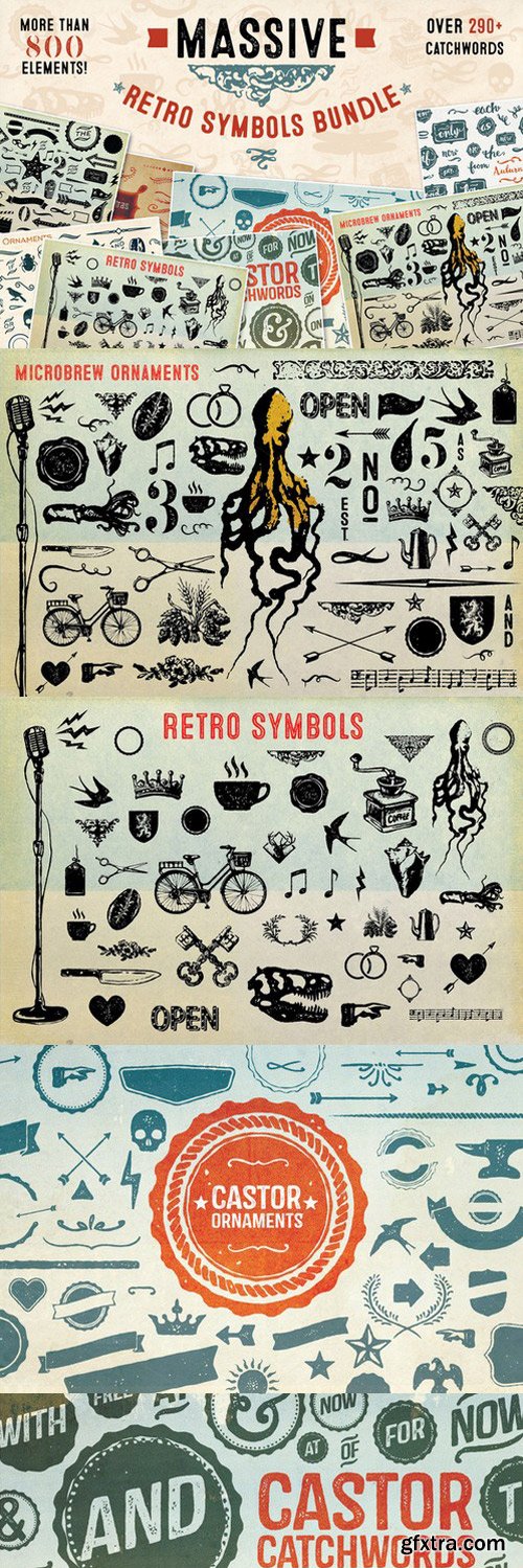 Massive Retro Symbols Bundle