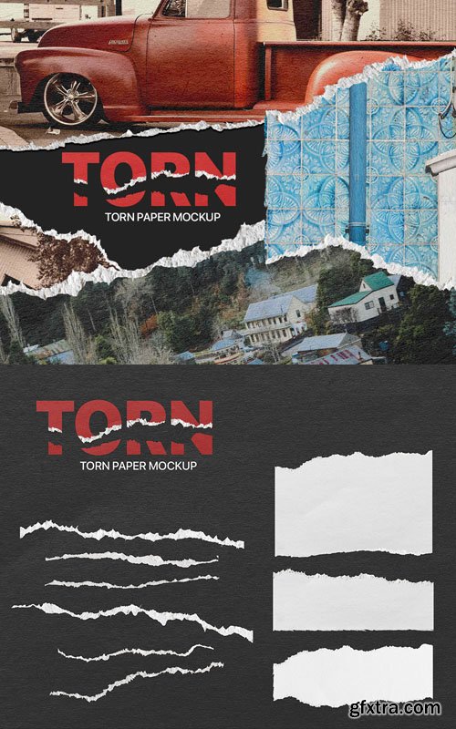 Torn Paper PSD Mockups Templates