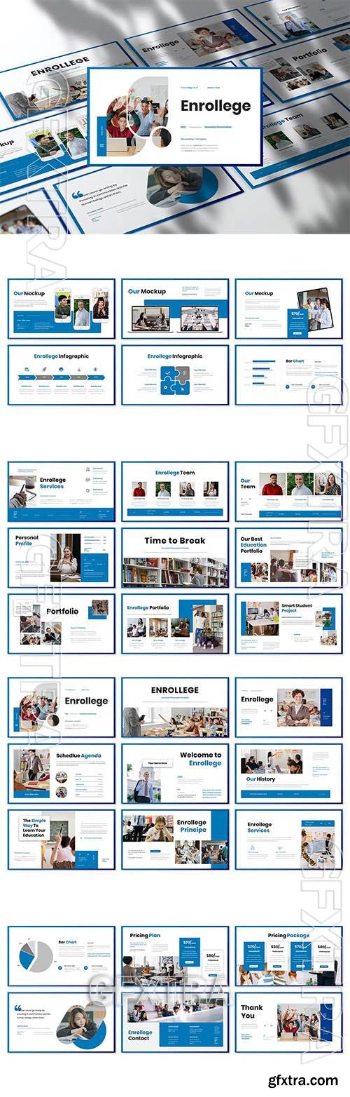 Enrollege - Education Presentation Powerpoint, Keynote and Google Slides