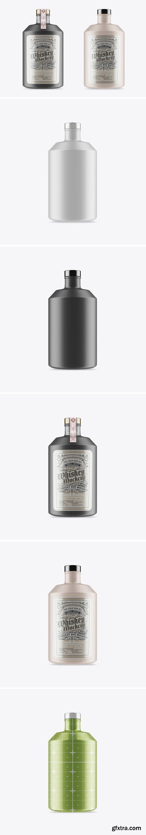 Ceramic Liquor Glass Bottle Mockup C84PAVX