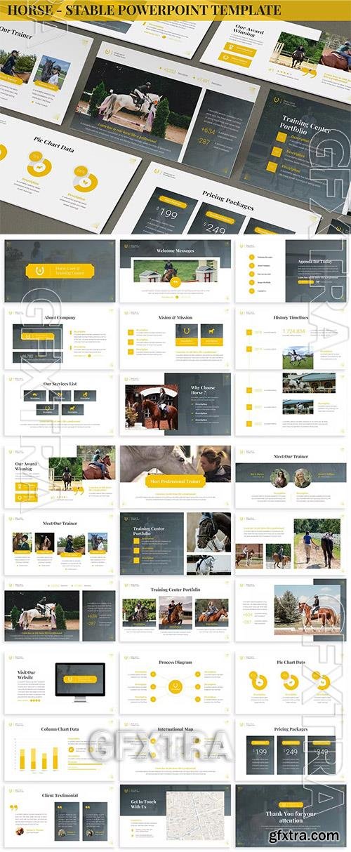 Horse - Stable Powerpoint Template Y7ZTZ6M