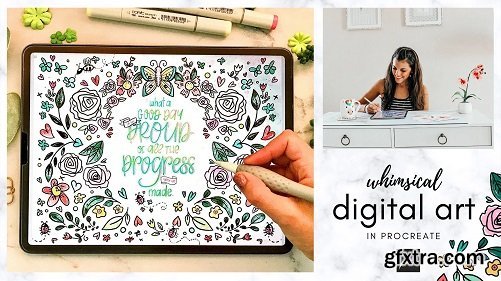 Whimsical Digital Art in Procreate: Create Fun Lettering Artwork!