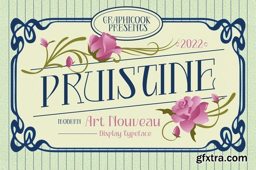 Pruistine Art Nouveau Display Typeface