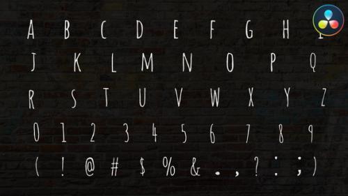 Videohive - Hand-Drawn Scribble Alphabet | DaVinci Resolve - 38033636 - 38033636