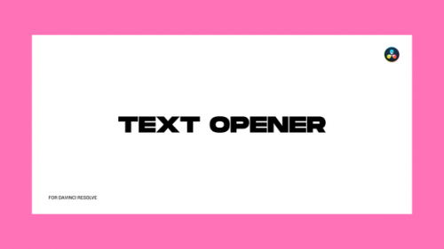 Videohive - Text Opener for Davinci Resolve - 38064423 - 38064423