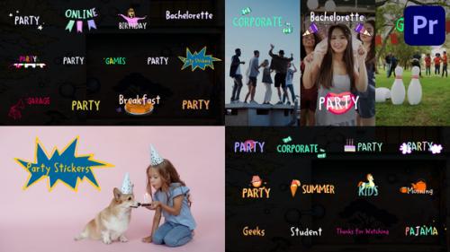 Videohive - Animated Party Titles for Premiere Pro - 38091568 - 38091568