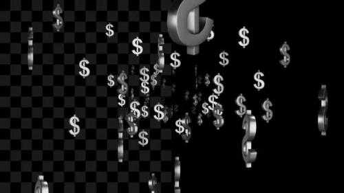 Videohive - Through Dollar Signs on Alpha - 29012963 - 29012963