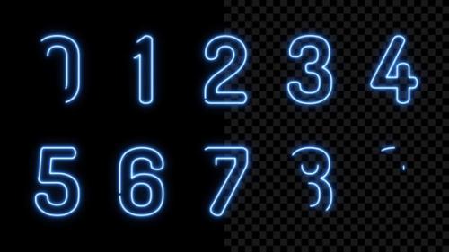 Videohive - Glowing Neon Number Reveal In and Out - 29613130 - 29613130