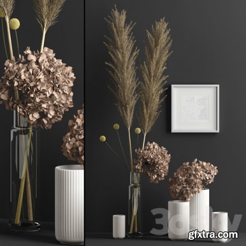 Decor with dry flowers