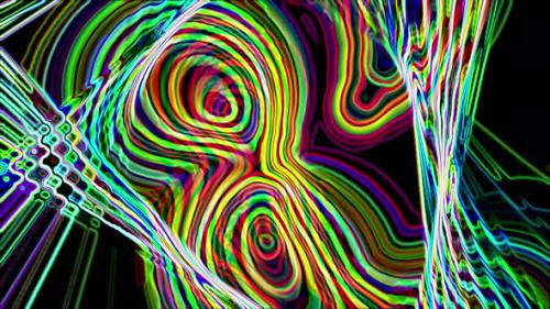 Videohive - Colorful rotation contour stroke line animation - 38100704 - 38100704