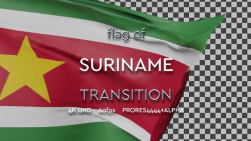 Videohive - Flag of Suriname transition | UHD | 60fps - 38105989 - 38105989