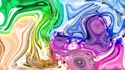 Videohive - Abstract rainbow smooth liquid animated glow background animation - 38118198 - 38118198