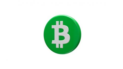 Videohive - 3D Bitcoin Cryptocurrency Icon Green V2 - 38159314 - 38159314