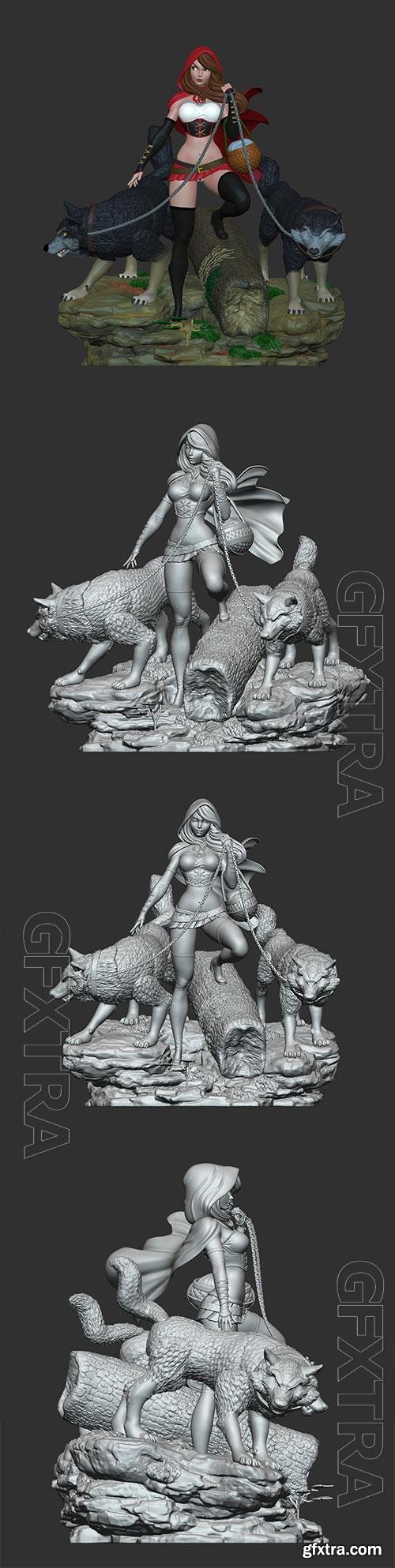 Little Red Riding Hood 3D Print Model 