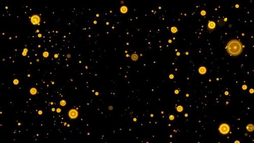 Videohive - Yellow Particles Moving Slowly Animation - 38060600 - 38060600