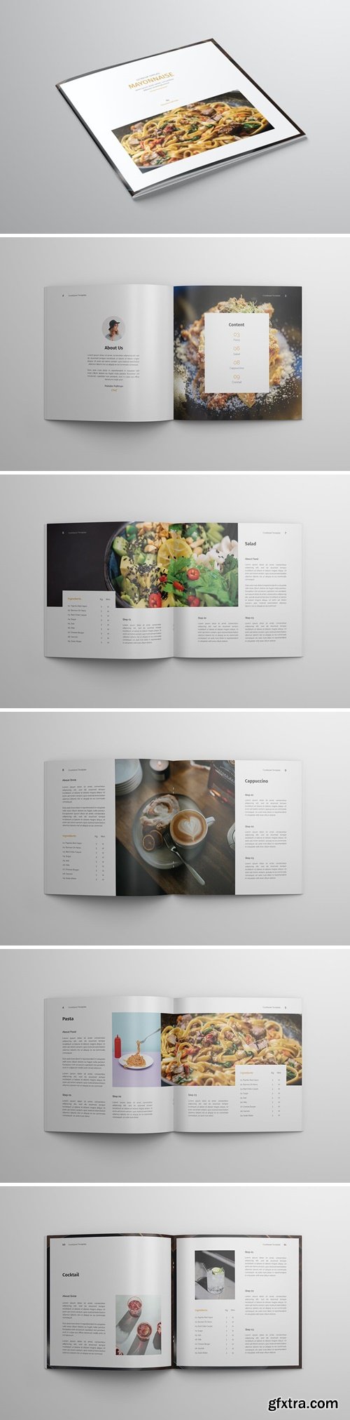 Square Cookbook / Recipebook Template