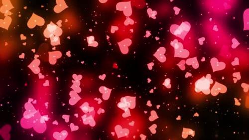 Videohive - Colorful Romantic Hearts Animation - 38060800 - 38060800