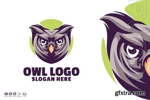 Owl Head Mascot Logo