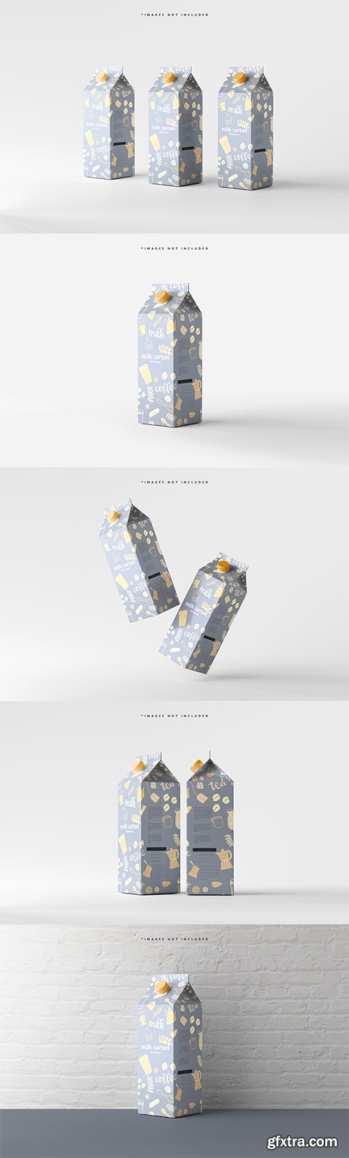 Milk carton box mockup