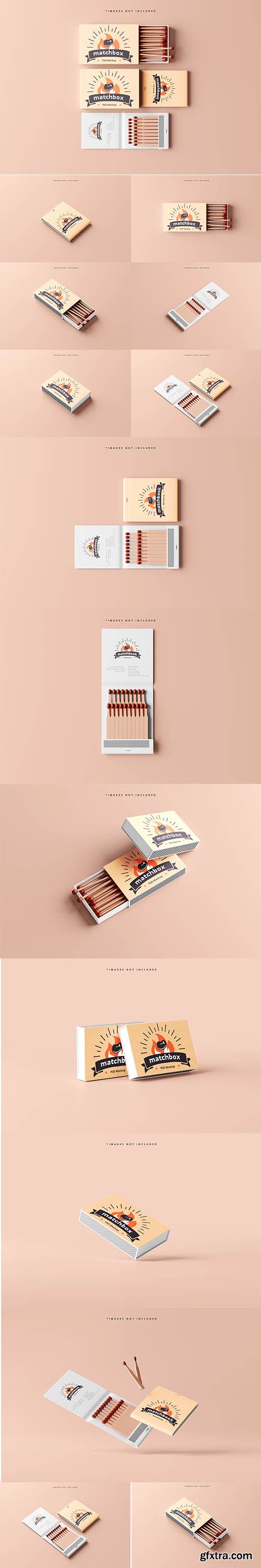 Paper book of matches mockup