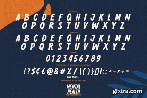 Mental Health - Rough Display Brush Font