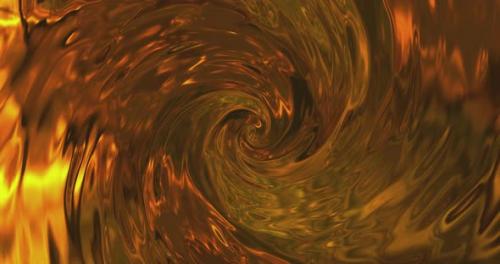 Videohive - Rotation of Abstract Shiny Golden Color Funnel Synthetic Oil and Caramel Animation Abstract - 38090463 - 38090463