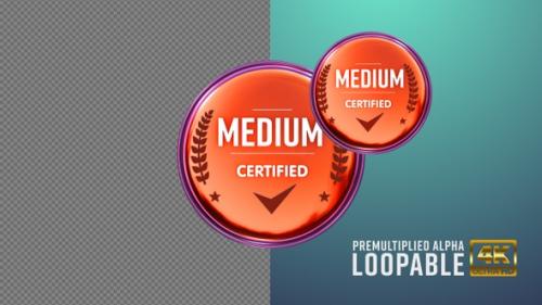 Videohive - Medium Certified Badge Looping with Alpha Channel - 38022847 - 38022847