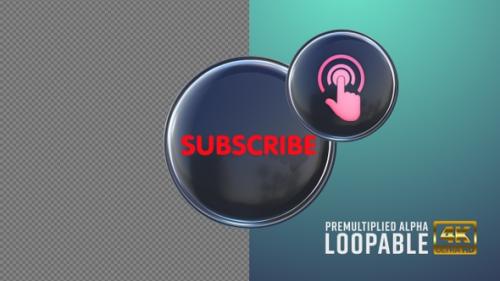 Videohive - Subscribe Badge Looping with Alpha Channel - 38022851 - 38022851