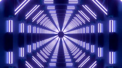 Videohive - Slow Flight Through Abstract 3D Alien Technology Tunnel Seamless Loop - 38023705 - 38023705