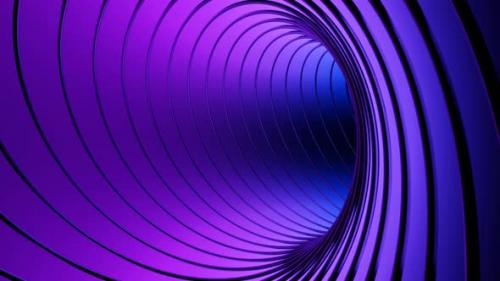 Videohive - Abstract Technology Tunnel Construction with Black Hypnotic Lines Seamless Loop - 38023719 - 38023719