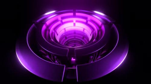 Videohive - The Entrance to the Spinning Pink and Purple Space Tunnel Isolated on a Black Background - 38023732 - 38023732