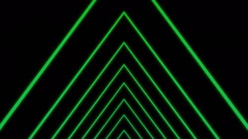 Videohive - Neon Triangular Lines Move on Black Background - 38023797 - 38023797