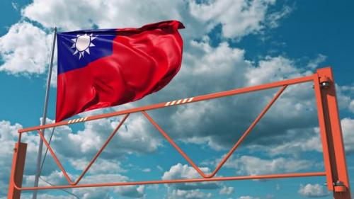 Videohive - Manual Swing Arm Road Barrier and Flag of Taiwan - 38024029 - 38024029