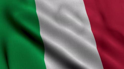 Videohive - Italy Satin Flag. Waving Fabric Texture of the Flag of Italy, Real Texture Waving Flag of the Italy. - 38028392 - 38028392