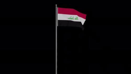 Videohive - Iraq Flag Pole Loops With Alpha - 38029977 - 38029977