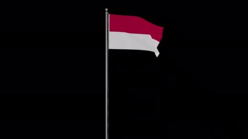 Videohive - Indonesia Flag Pole Loops With Alpha - 38030011 - 38030011