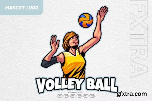 Volley Ball Sport Mascot Logo