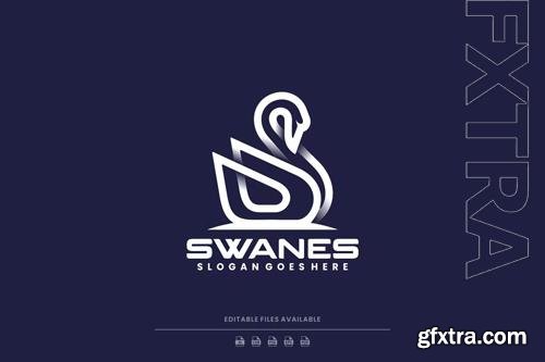 Swan Line Art Logo