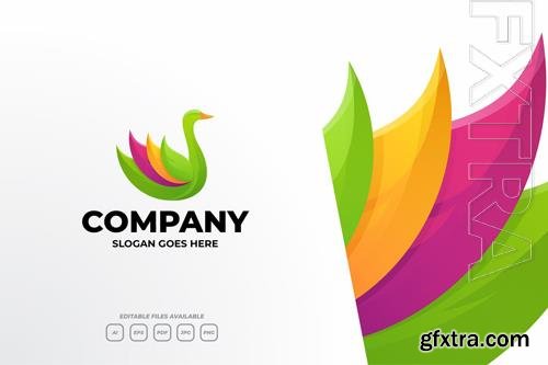 Green Goose Gradient Logo Design Template