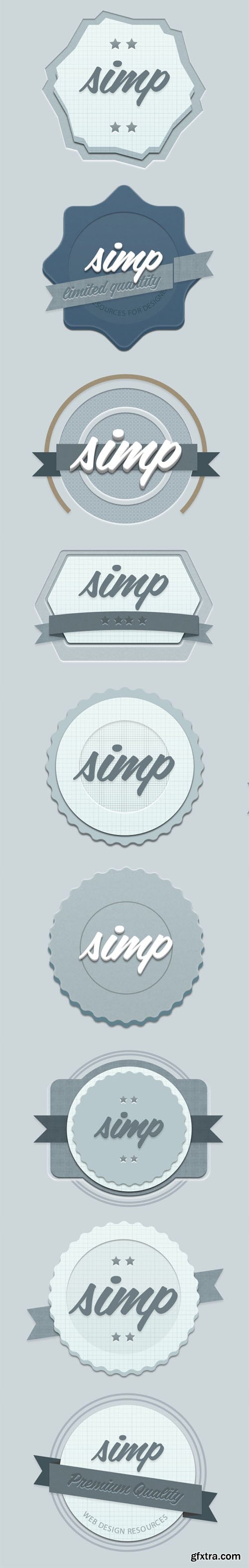 9 Exceptional Vintage Retro Badges PSD Templates 