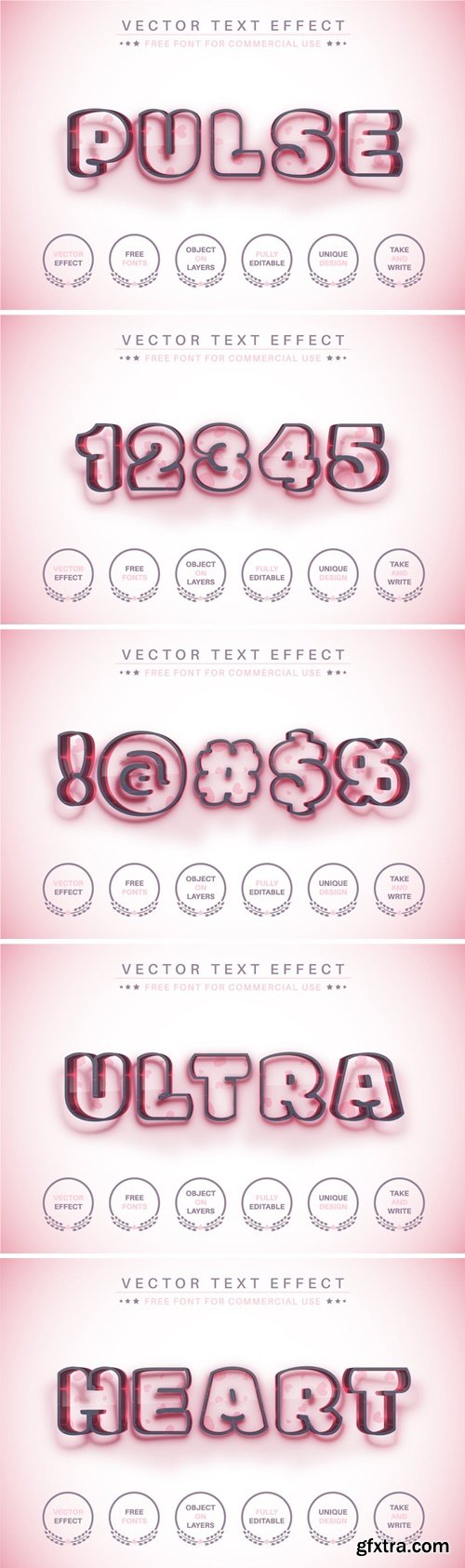Heart Outline - Editable Text Effect, Font Style