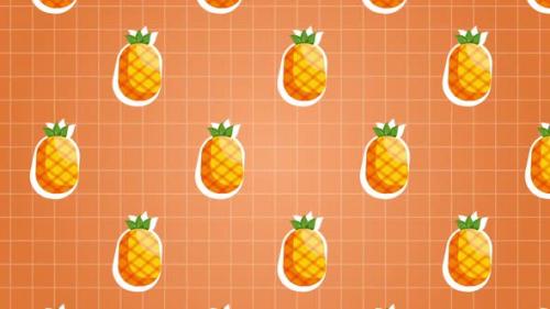 Videohive - Pineapple Fruits Animation Background - 38038102 - 38038102