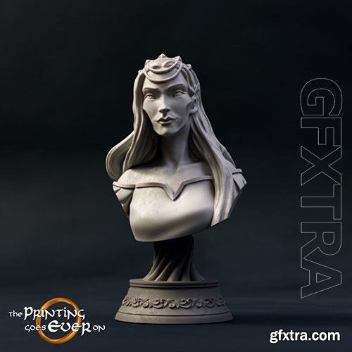 Queen Gladhiel Bust 3D Print Model 