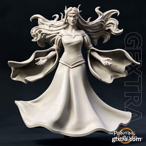 Elven Witch 3D Print Model 