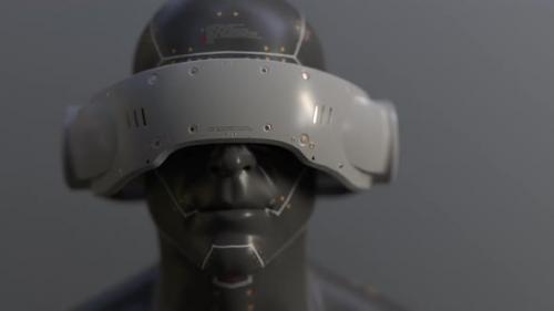 Videohive - military cyborg man in a helmet . - 38044771 - 38044771